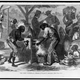 Slaves work a cotton gin, drawn by William L. Sheppard, 1869 (Library of Congress)